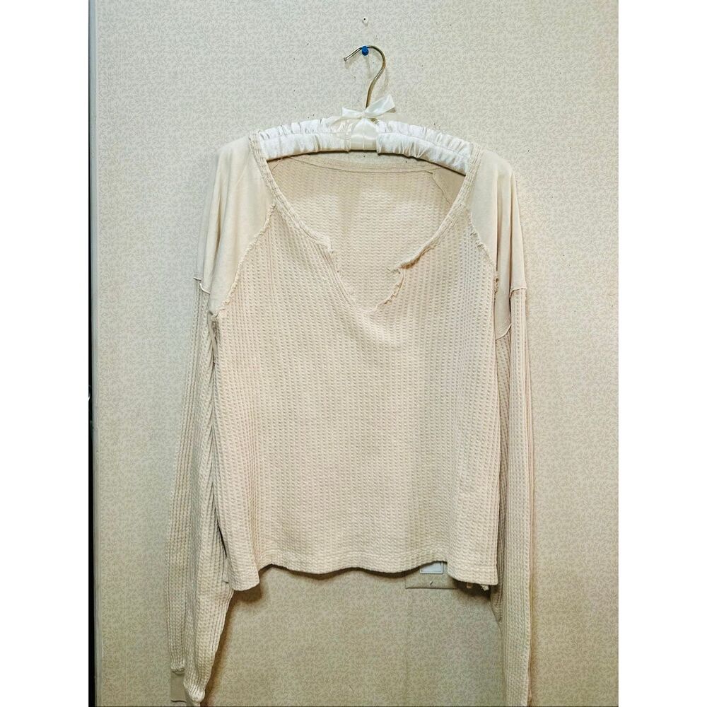 NWT Urban Outfitters waffle knit distressed top